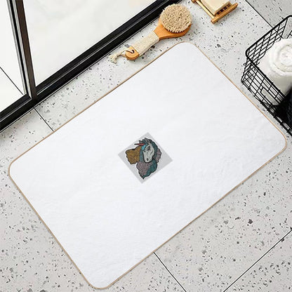Gray Unicorn  Odorless Bath Mat