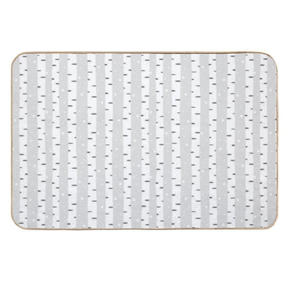 Winter Jungle Trees Pattern  Anti-Trip Bath Mat