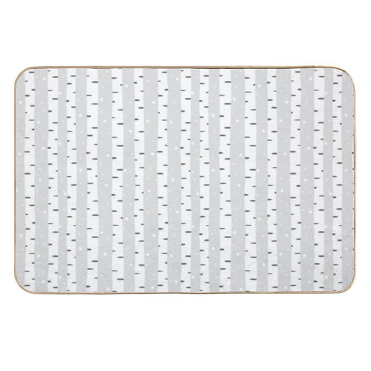 Winter Jungle Trees Pattern  Anti-Trip Bath Mat