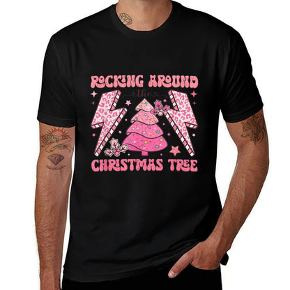 Rocking Around The Christmas Tree  High-quality Stitching T-Shirt
