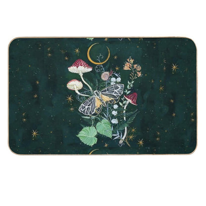 Mushroom Night Moth  Absorbent Bath Mat