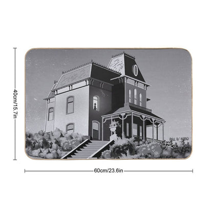 Alfred Hitchcock's Psycho Illustration by Burroi  Long-Lasting Bath Mat