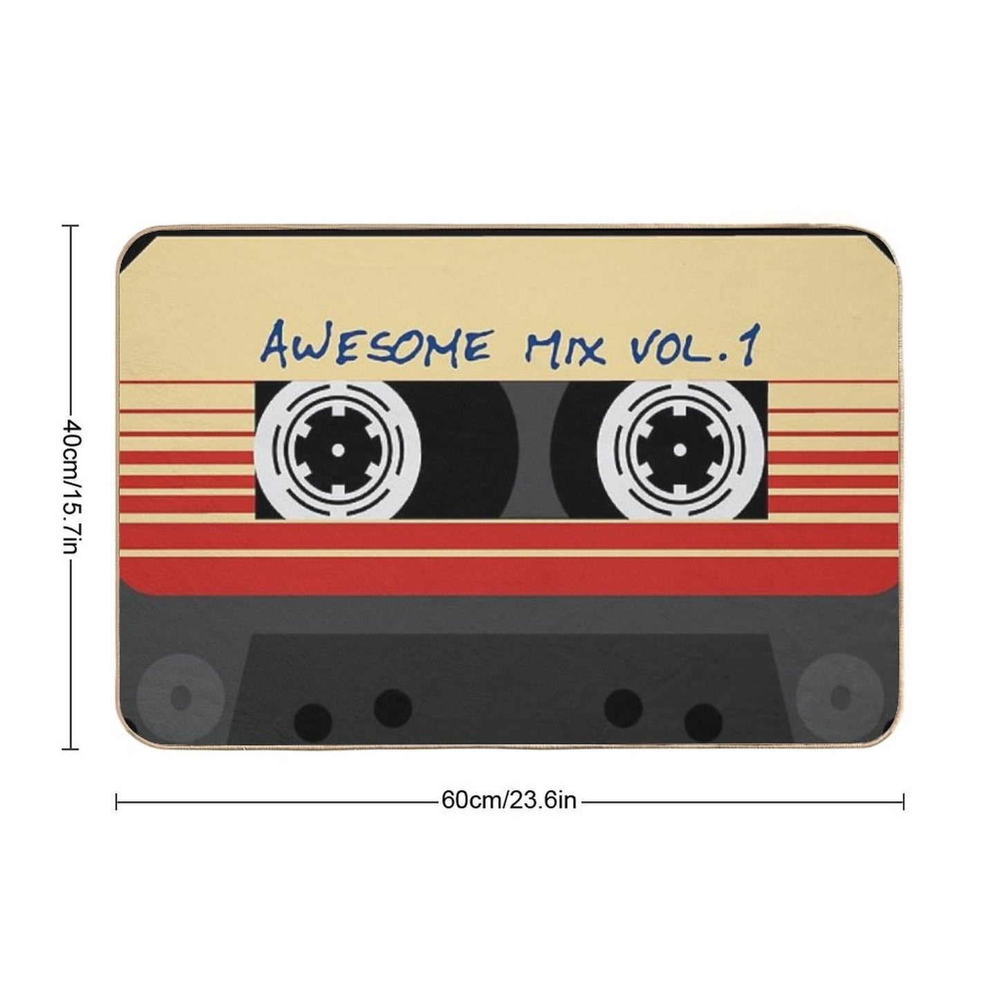 Awesome Mixtape Vol 1, Tape, Music, Retro Durable Bath Mat