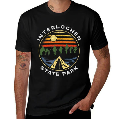 Interlochen State Park Michigan Forest Camping Vacation  Trendy Pattern T-Shirt