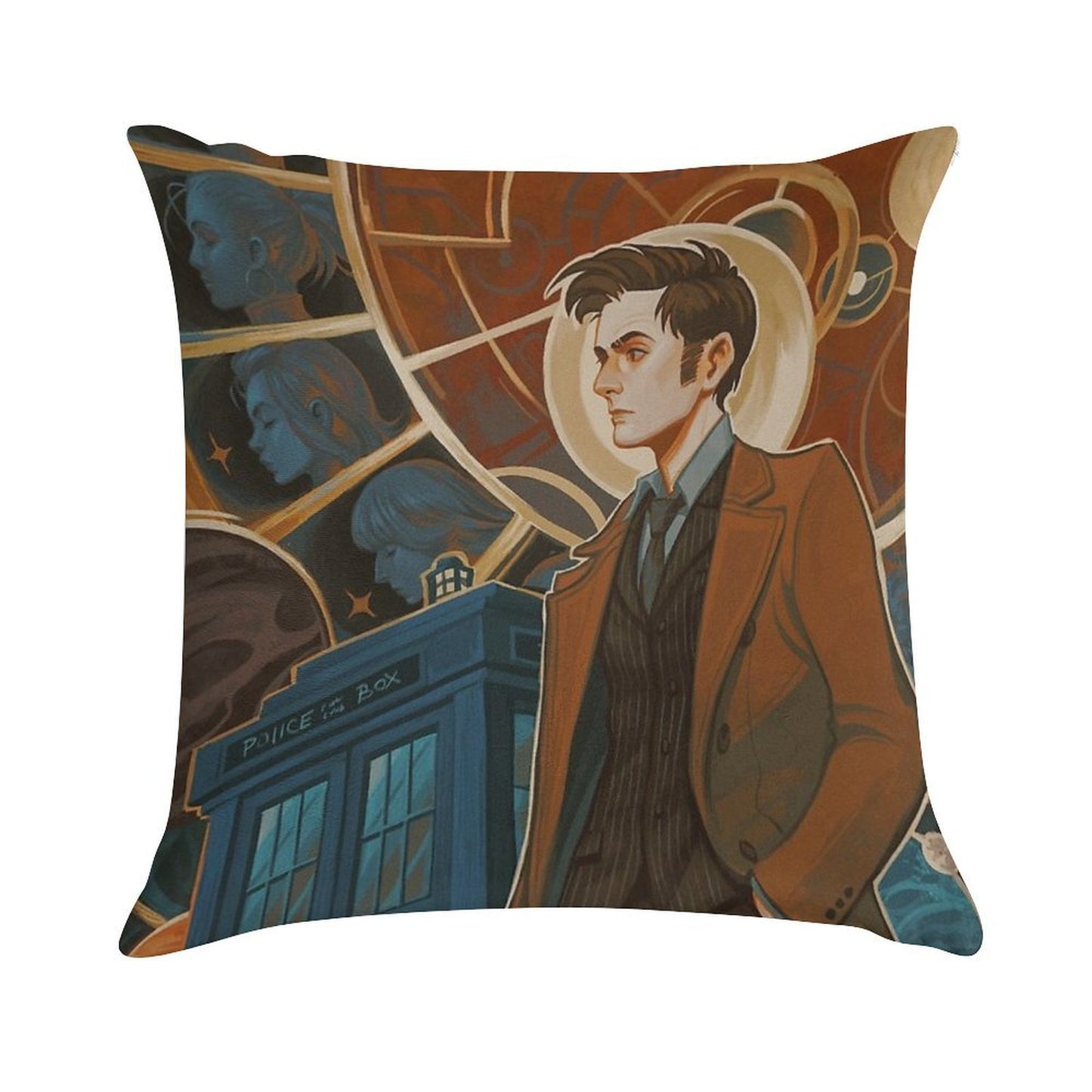 Ten Soft Short Plush Fabric Throw Pillow