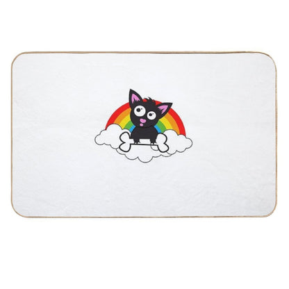 Cat on Rainbow  Toxin-Free Bath Mat