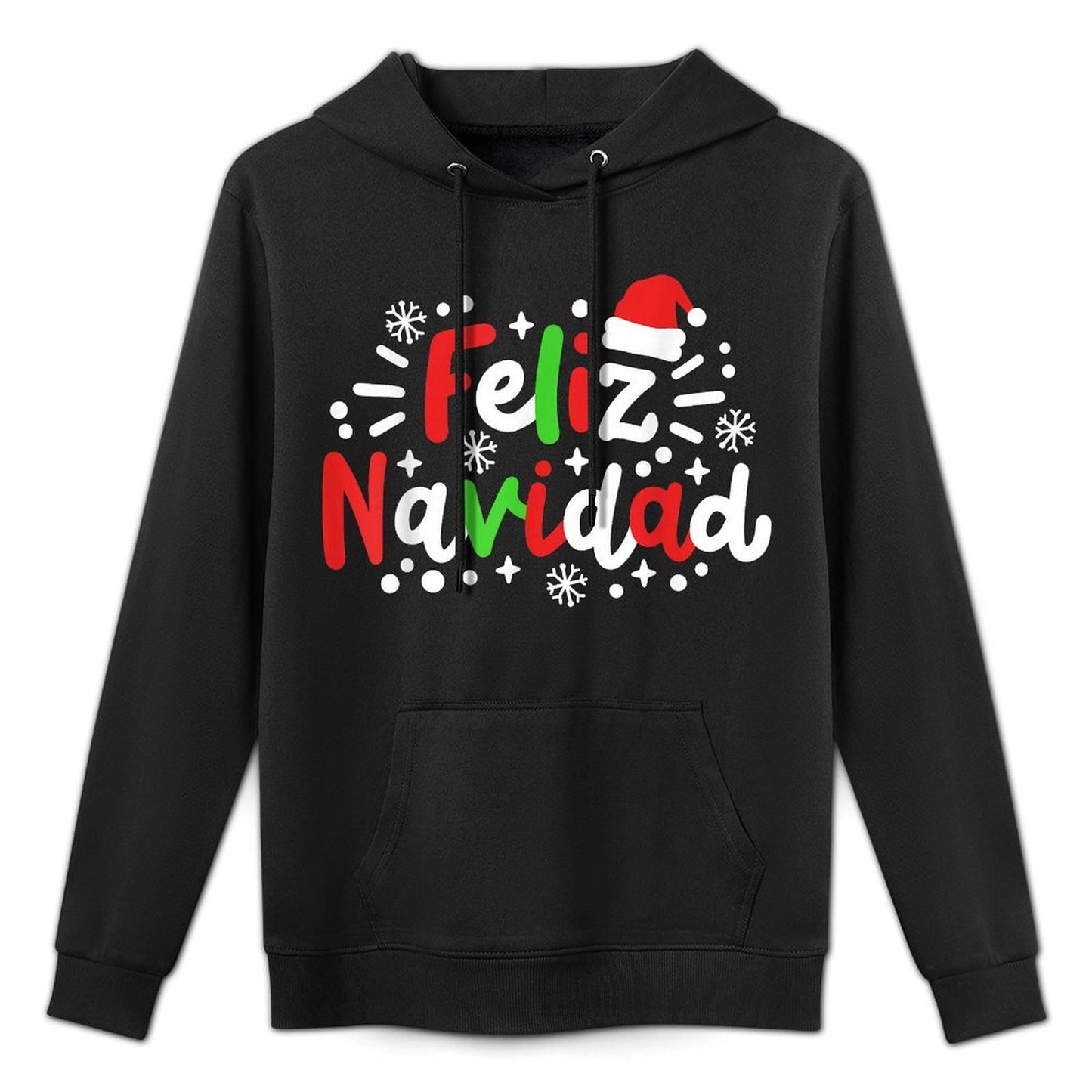 Feliz Navidad Matching Family Spanish Christmas Men Women Adjustable Hood Hoodie