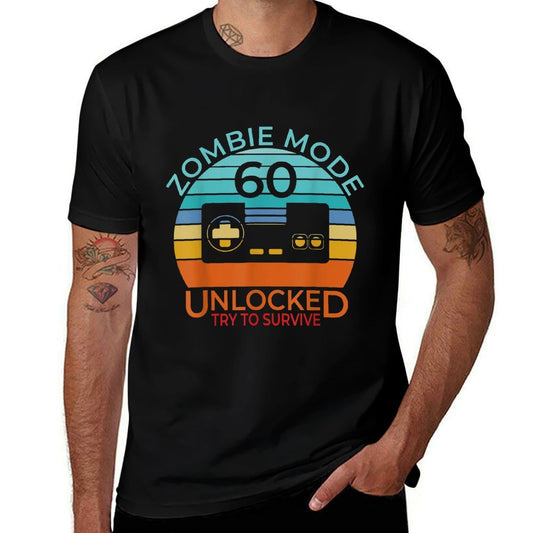60 Years Old Gamer Gift 60th Birthday  Wrinkle-resistant T-Shirt