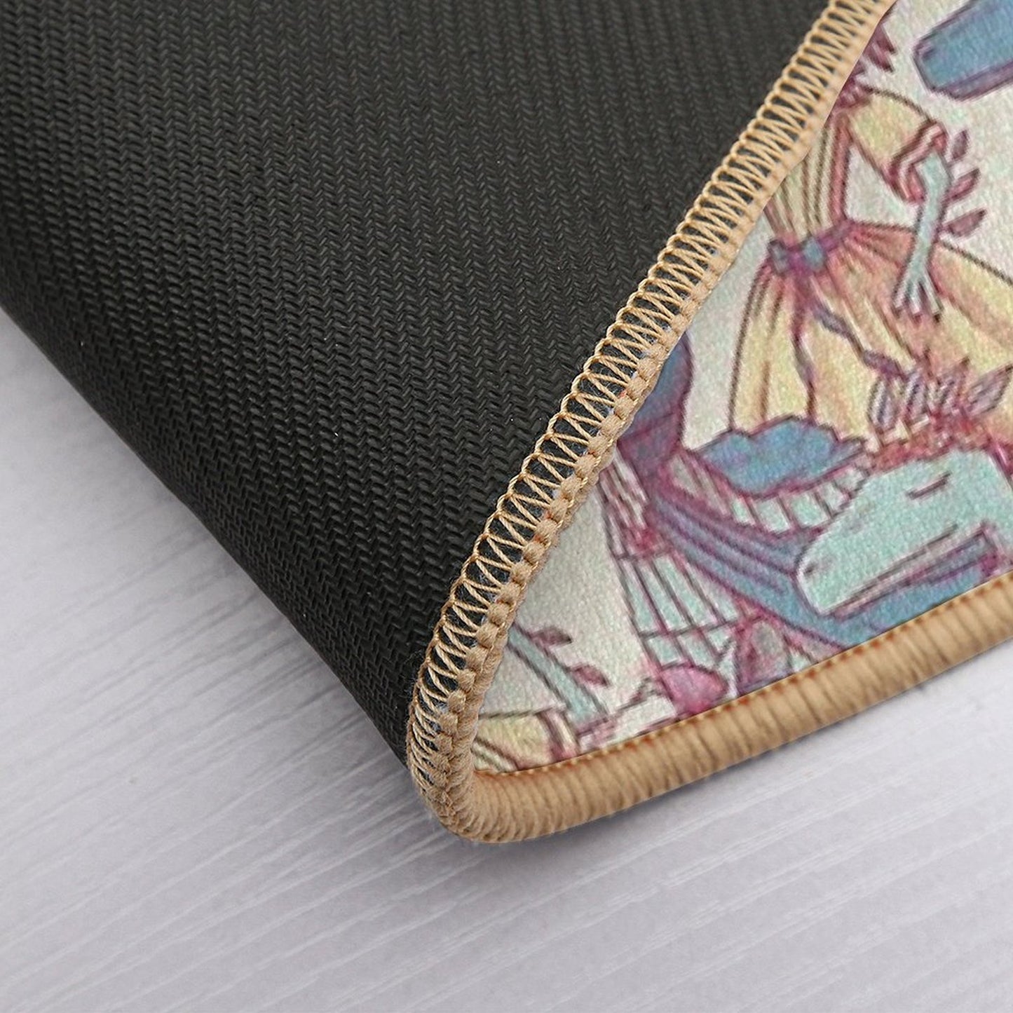 Victorian Velociraptor Fashion Plates Durable Bath Mat