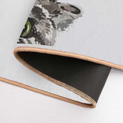 Peeking Tabby  Slip-Resistant Bath Mat
