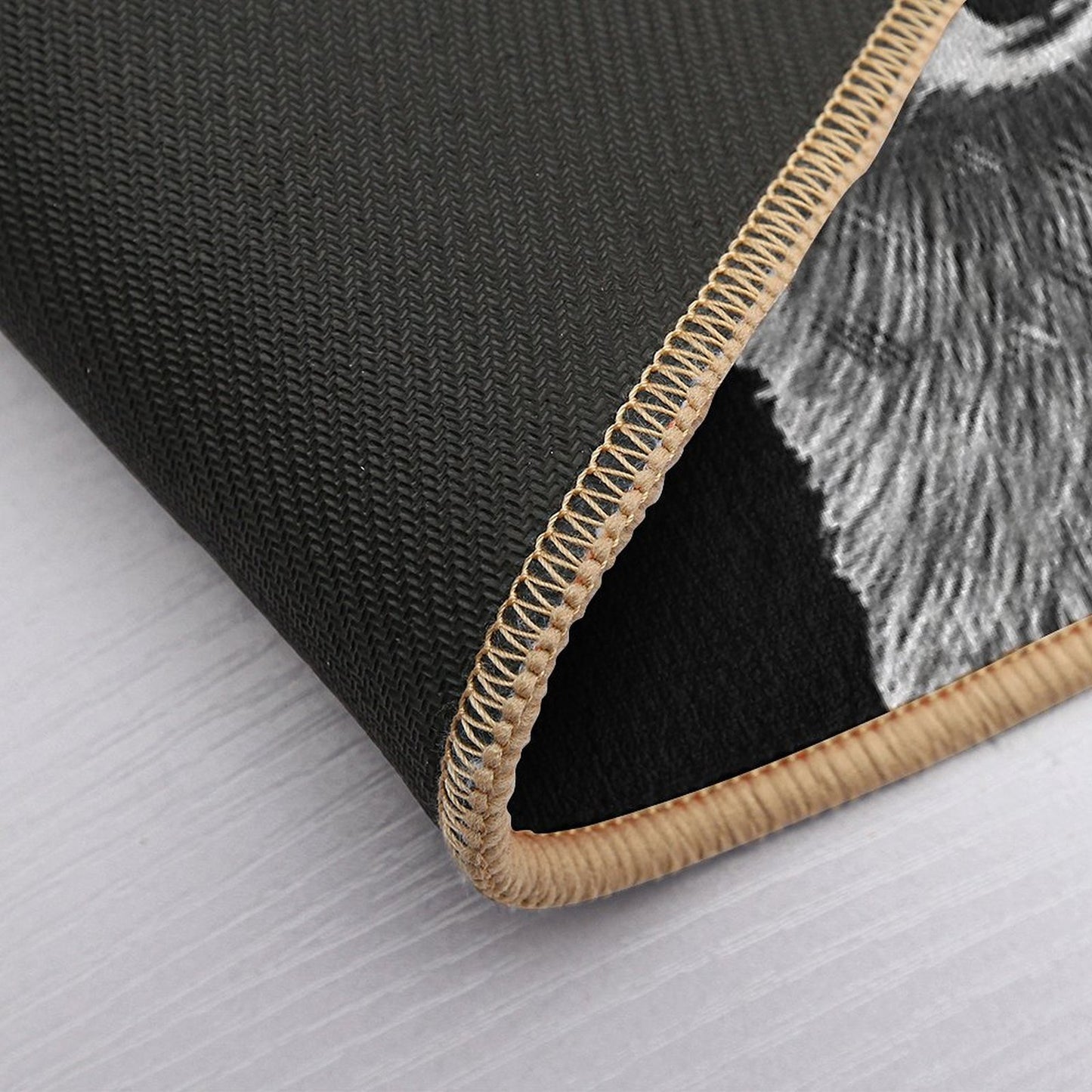 Raccoon Floral Crown Flowers Funny Cute Animal Raccoon Gift  Stain-Proof Bath Mat