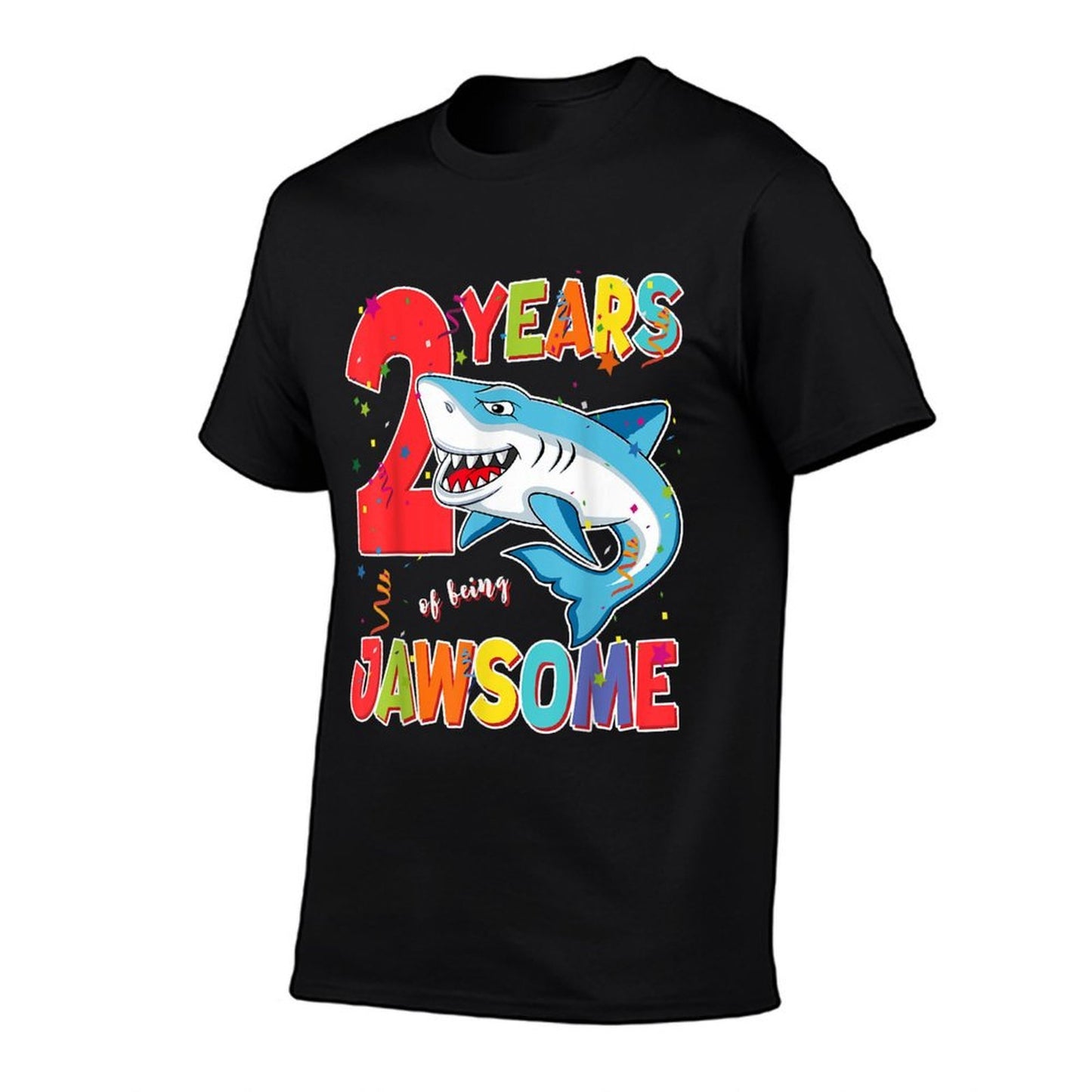 2 Year Old Boys Kids JawSome Shark 2nd Two Year Birthday  Easy-care T-Shirt