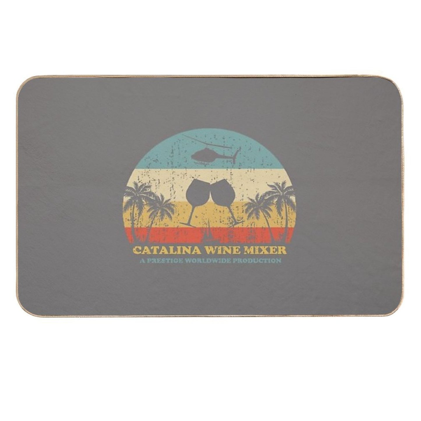 Step Brothers Catalina Wine Mixer  Non-Slip Bath Mat