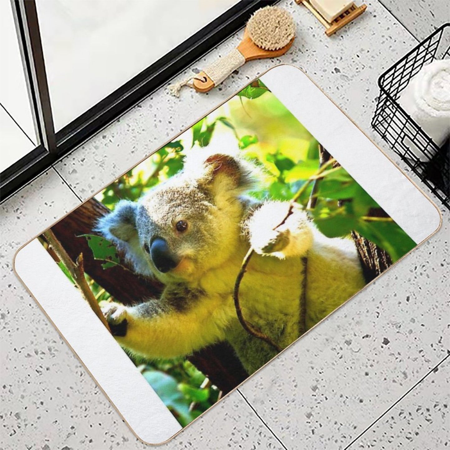 Koala Photo with High Resolution Quality  Dirt-Trapping Bath Mat