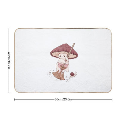 Angy Mushroom Does Not Like to Clean  Dirt-Trapping Bath Mat