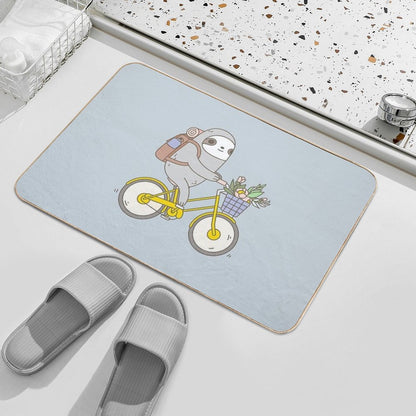 Biking Sloth  Anti-Trip Bath Mat