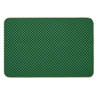Green And Black Medallions  Stain-Proof Bath Mat