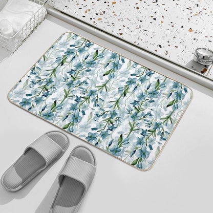 Blue Branches  High-Traffic Bath Mat
