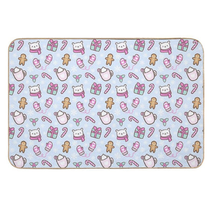 Cute Christmas  Blue  Nikury  Stain-Proof Bath Mat