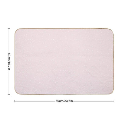 Pink And White Stars  Eco-Friendly Bath Mat