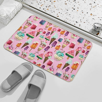 Ice-cream Pattern  Absorbent Bath Mat