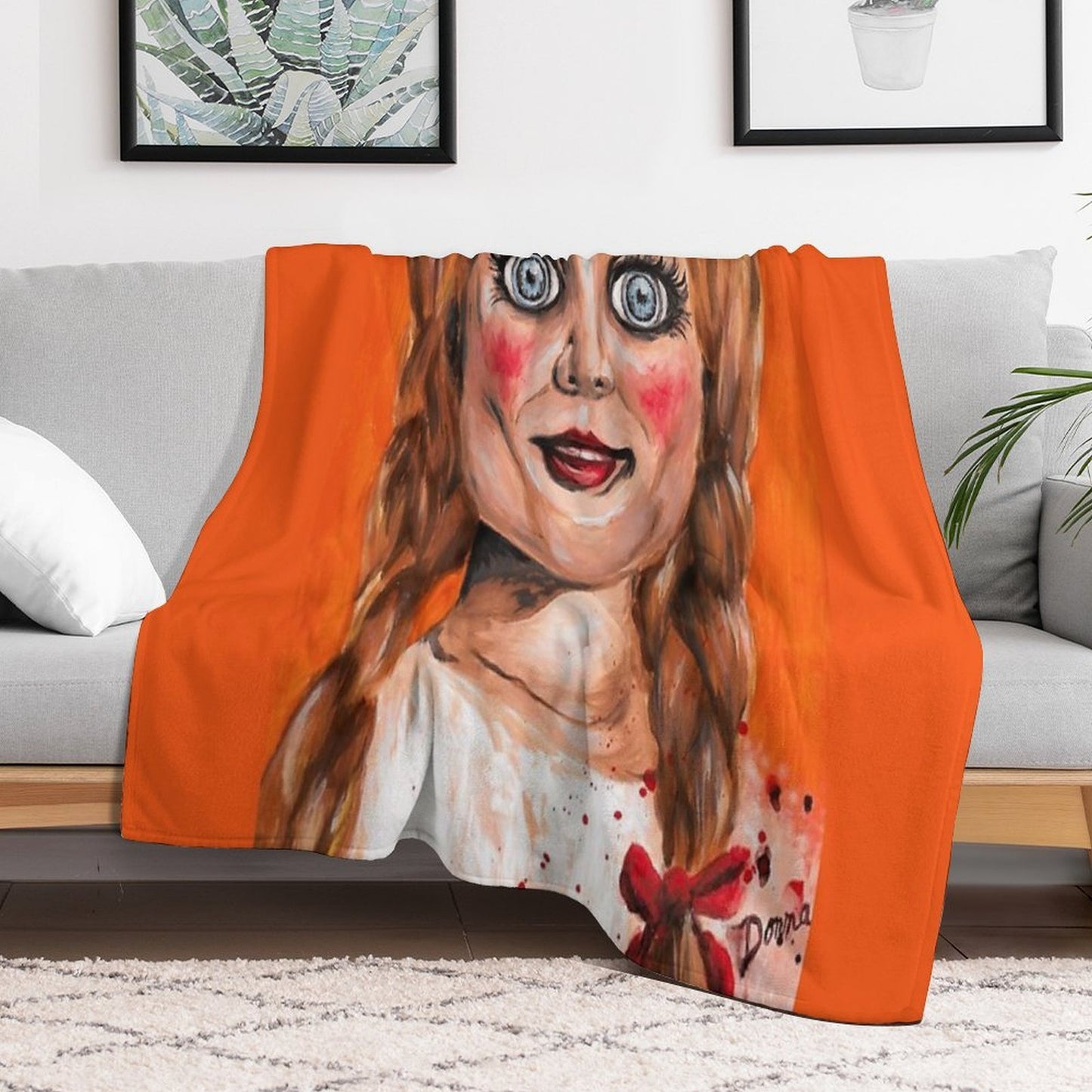 Annabelle Horror Doll Eco-conscious Throw Blanket