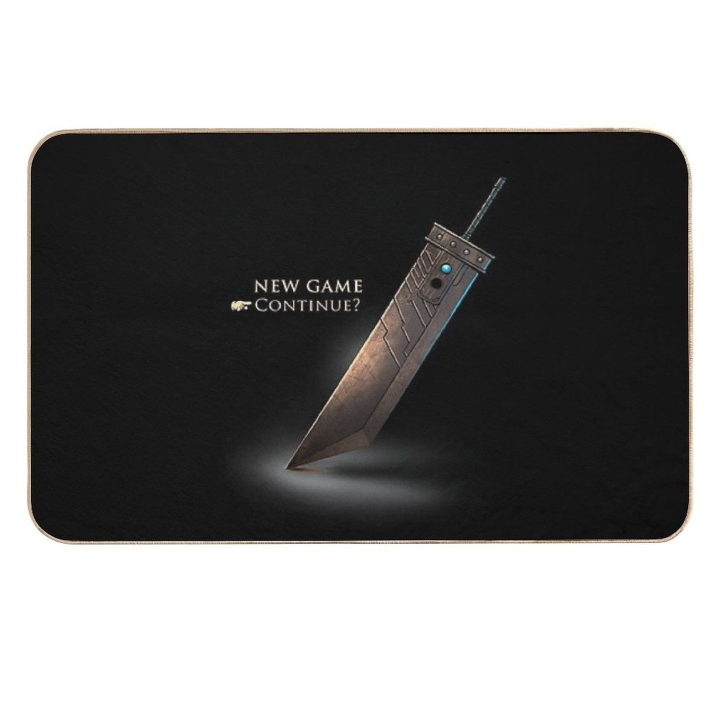 Cloud Strife Sword  Final Fantasy VII New Game  Sephiroth  Retro Gamer  Fade-Resistant Bath Mat