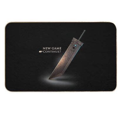 Cloud Strife Sword  Final Fantasy VII New Game  Sephiroth  Retro Gamer  Fade-Resistant Bath Mat