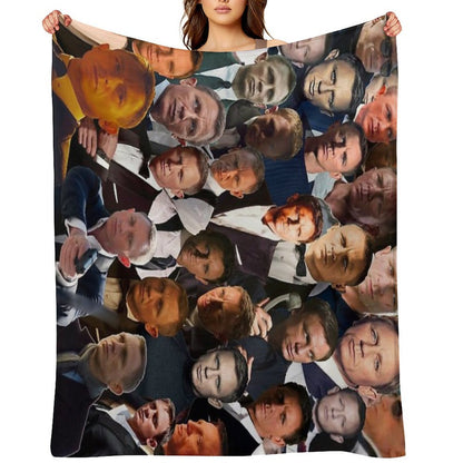 Daniel Craig Photo Collage Sustainable Throw Blanket