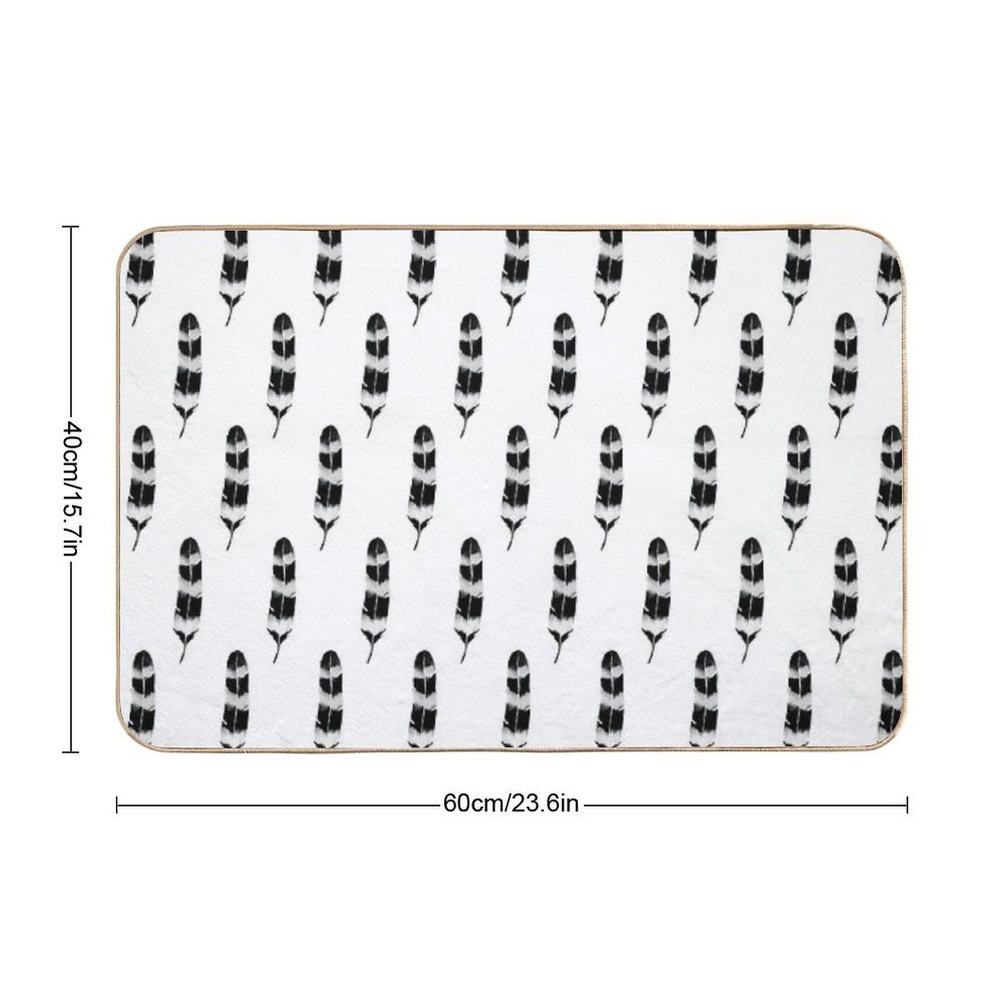 Frozen Feather  Pet-Safe Bath Mat