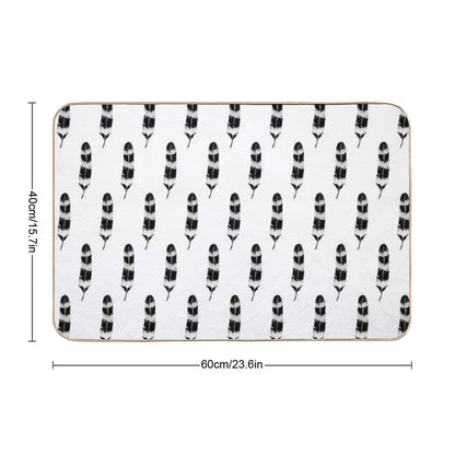 Frozen Feather  Pet-Safe Bath Mat
