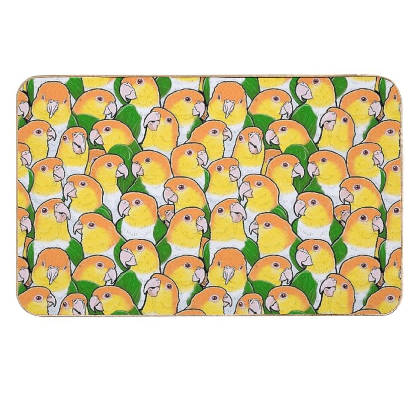 White-bellied Caique Parrots  Odorless Bath Mat