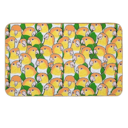 White-bellied Caique Parrots  Odorless Bath Mat