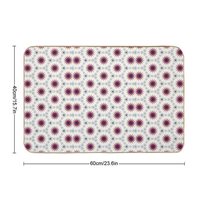 Blooming Flower on Fire  Absorbent Bath Mat