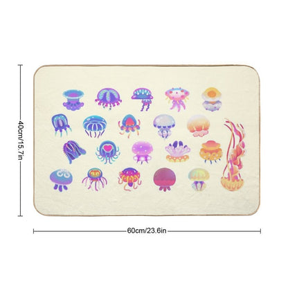 Jellyfish Day - Pastel  Toxin-Free Bath Mat