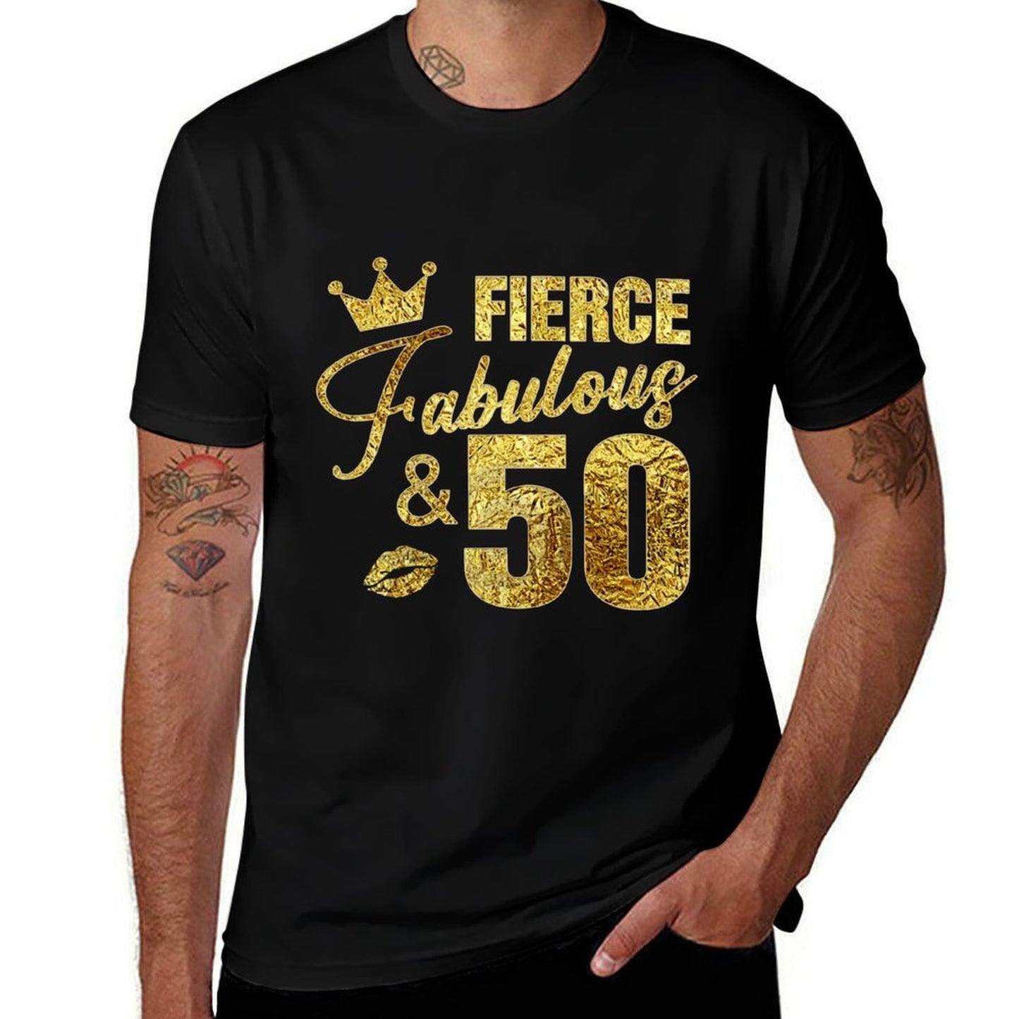 Fierce Fabulous And 50 Years Old 50th Birthday Gifts For Her  Classic T-Shirt