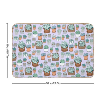 Succulent Love  Easy To Clean Bath Mat