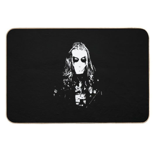 Black Metal Cult  Rapid-Drying Bath Mat