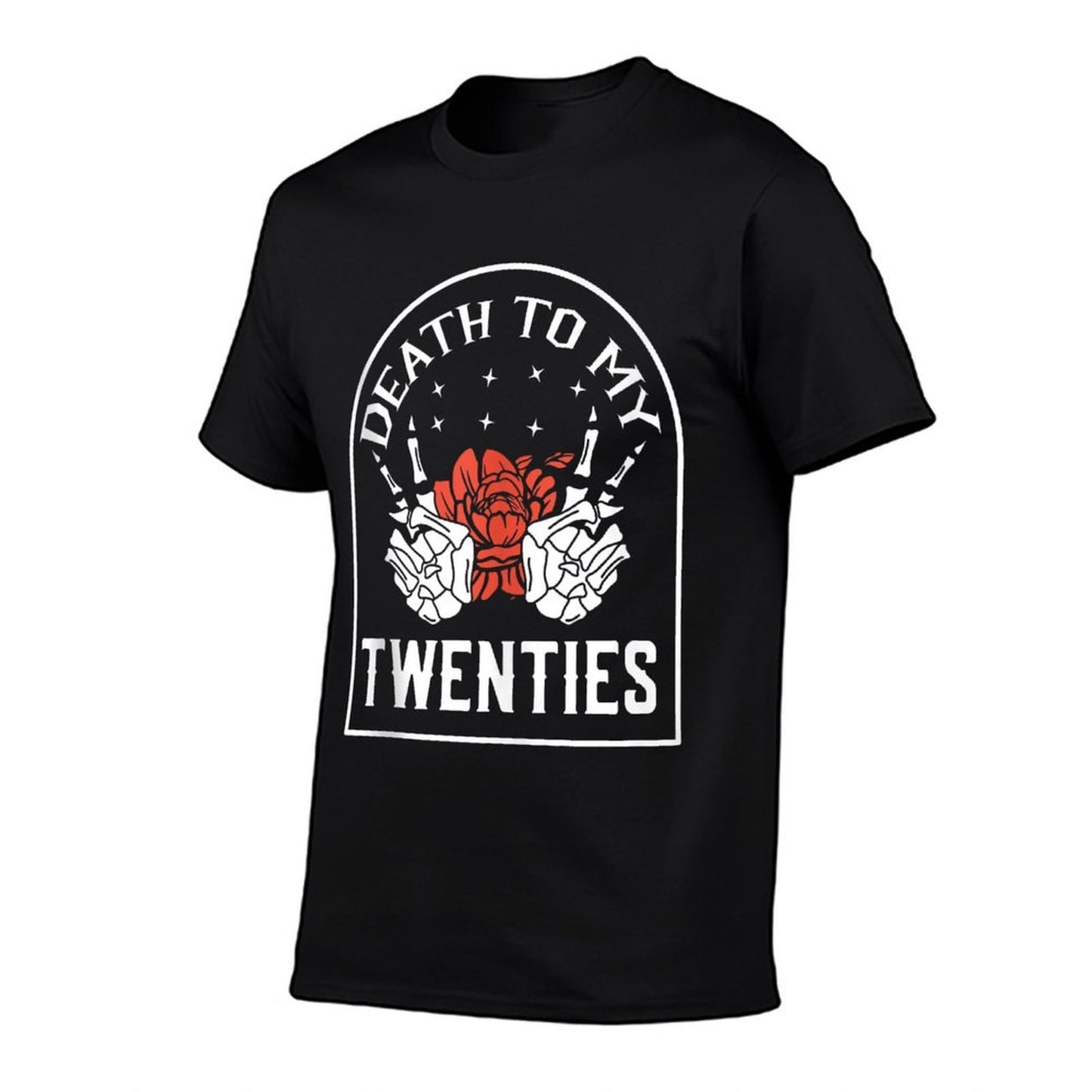 Death to My Twenties 30th Birthday 30 Yr Old Floral Skeleton  Polyester Blend T-Shirt