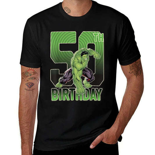 Marvel Hulk Smash 50th Birthday Graphic  Eco-friendly Material T-Shirt