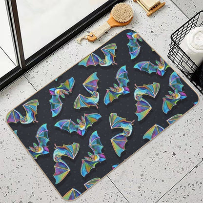 Psychedelic Bat Pattern by Robert Phelps  Absorbent Bath Mat