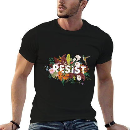 RESIST Floral Anti Trump Political Protest  Vintage-inspired T-Shirt