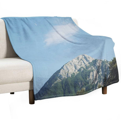 Mountains in The Background VIII Machine-washable Throw Blanket