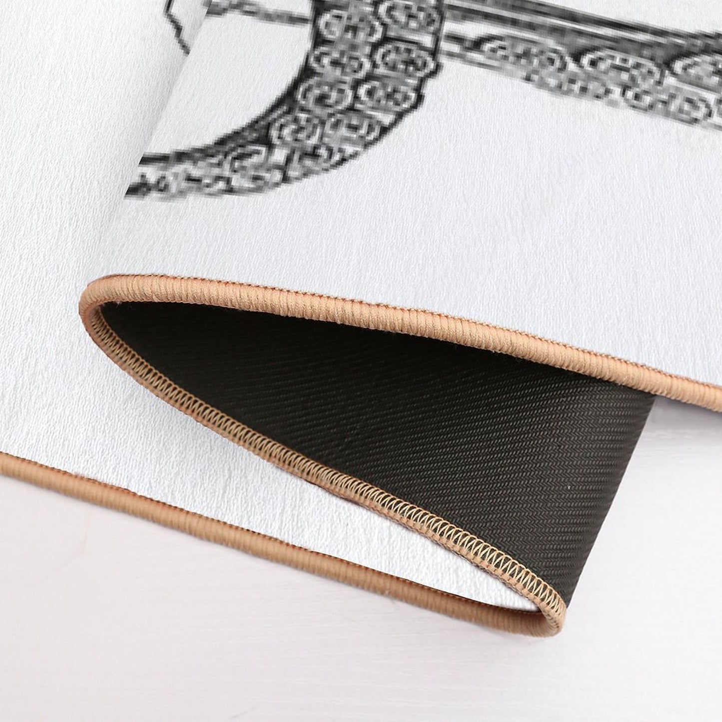 Half Octopus  Left Side  Vintage Octopus  Tentacles  Sea Creatures  Nautical  Ocean  Sea  Beach  Diptych  Black And Wh  Non-Slip Bath Mat