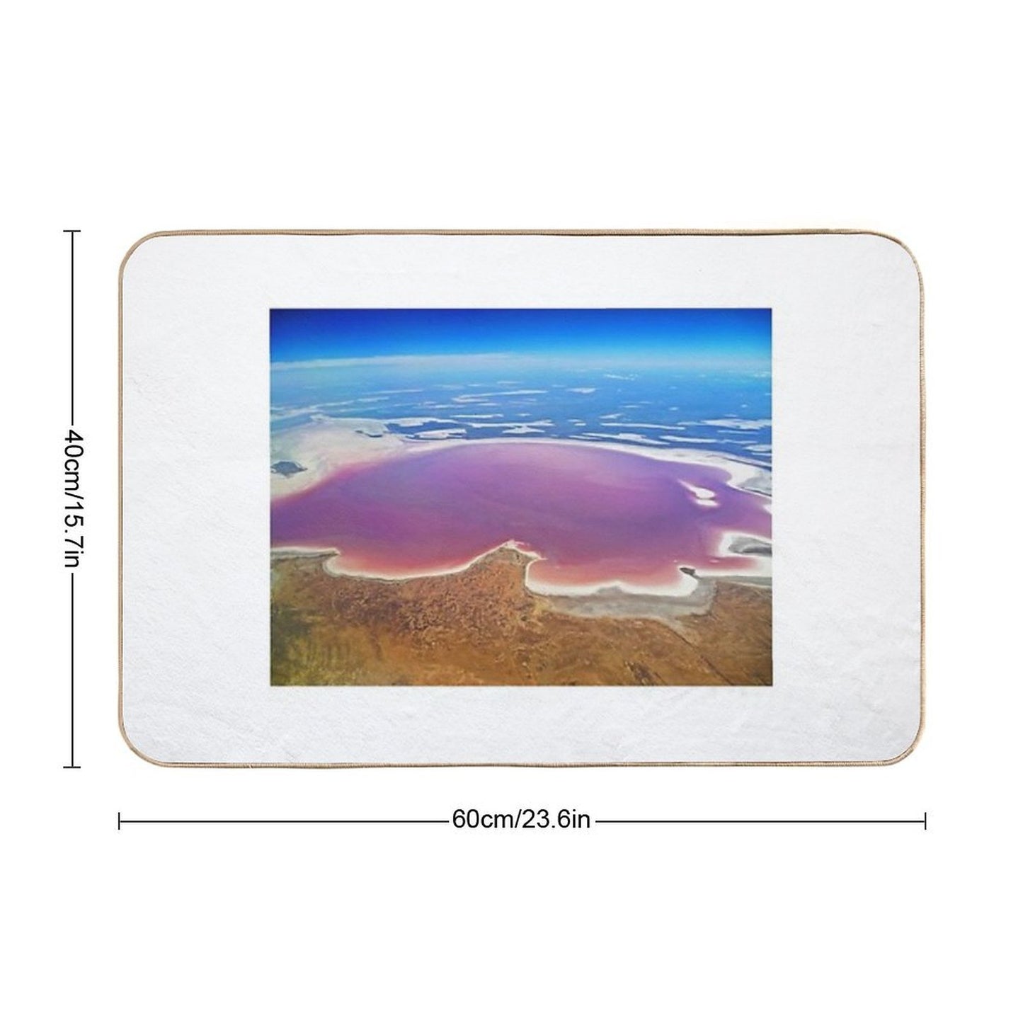 Lake Eyre - Aerial View  Pet-Safe Bath Mat