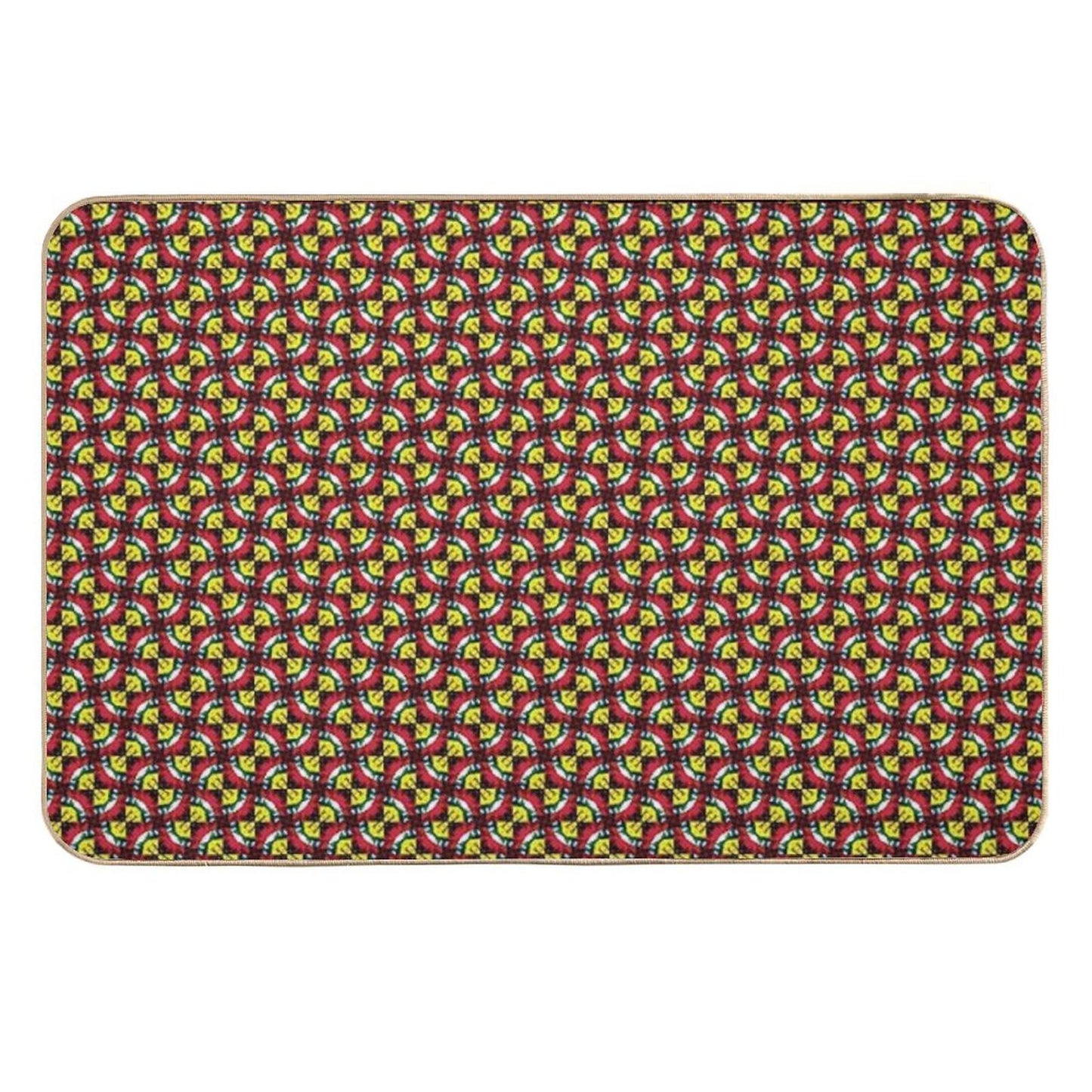 Festive Golden Bowtie Angled  Dirt-Trapping Bath Mat