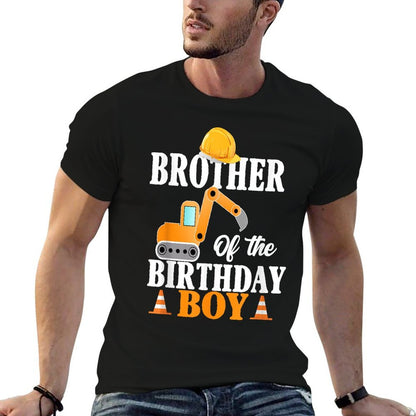 Construction Birthday Party Brother of The Birthday Boy  Stretchy T-Shirt
