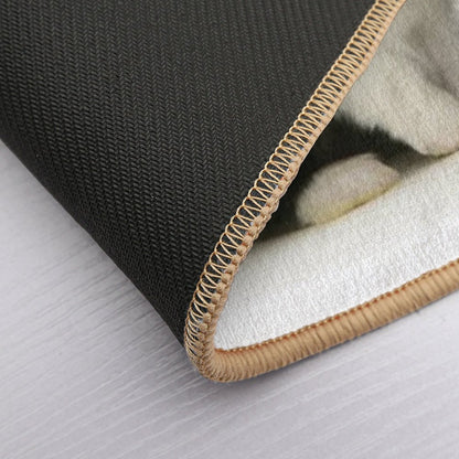 Baby Blue Dutch Rabbits  Fade-Resistant Bath Mat