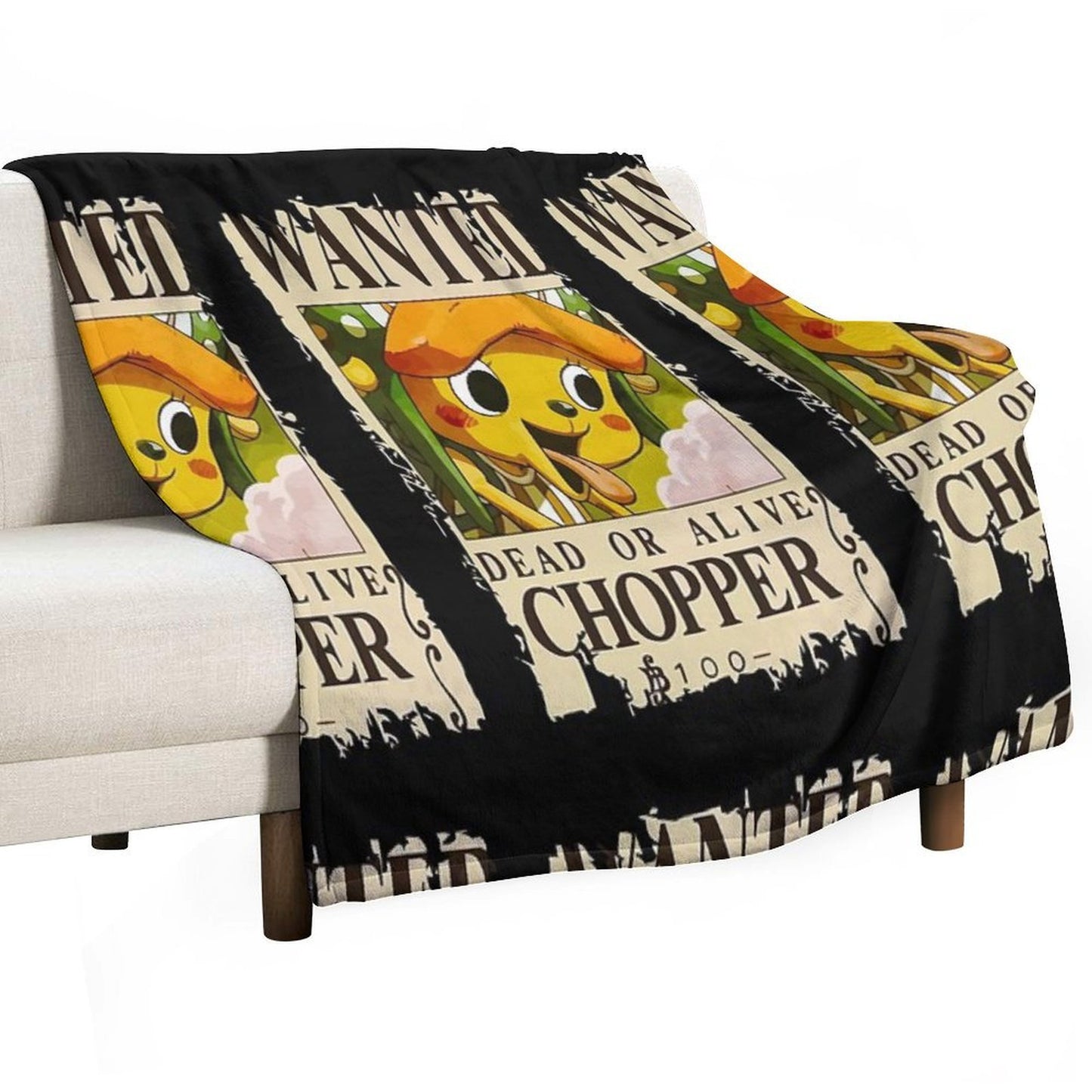Wanted Dead Or Alive Tony Tony Chopper Machine-washable Throw Blanket