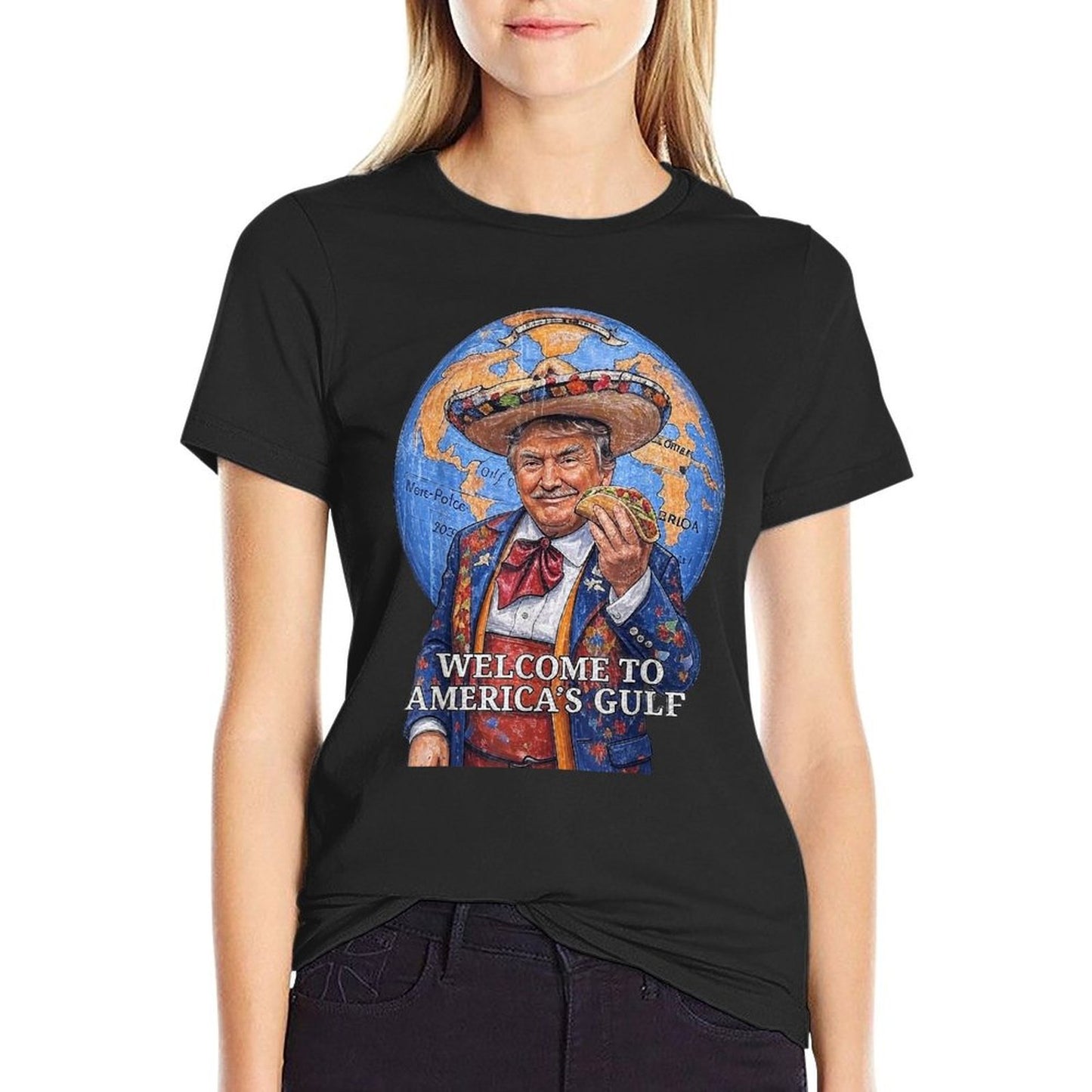 Funny Trump America's Gulf Est 2025 Trump 4th Of July  Summer-ready Fabric T-Shirt